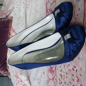 Royal blue wedges
